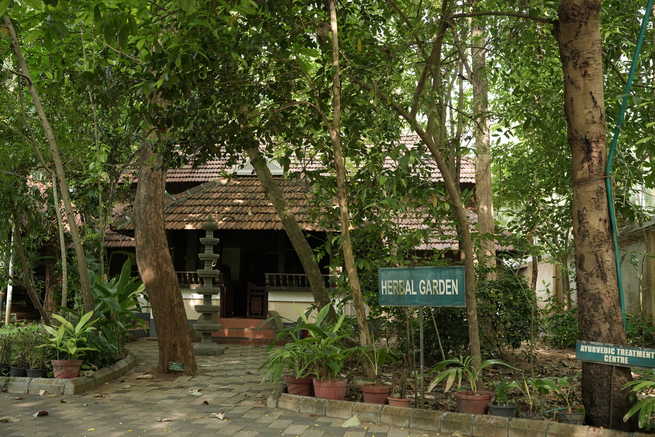 Herbal garden walk at Kunnathur Mana